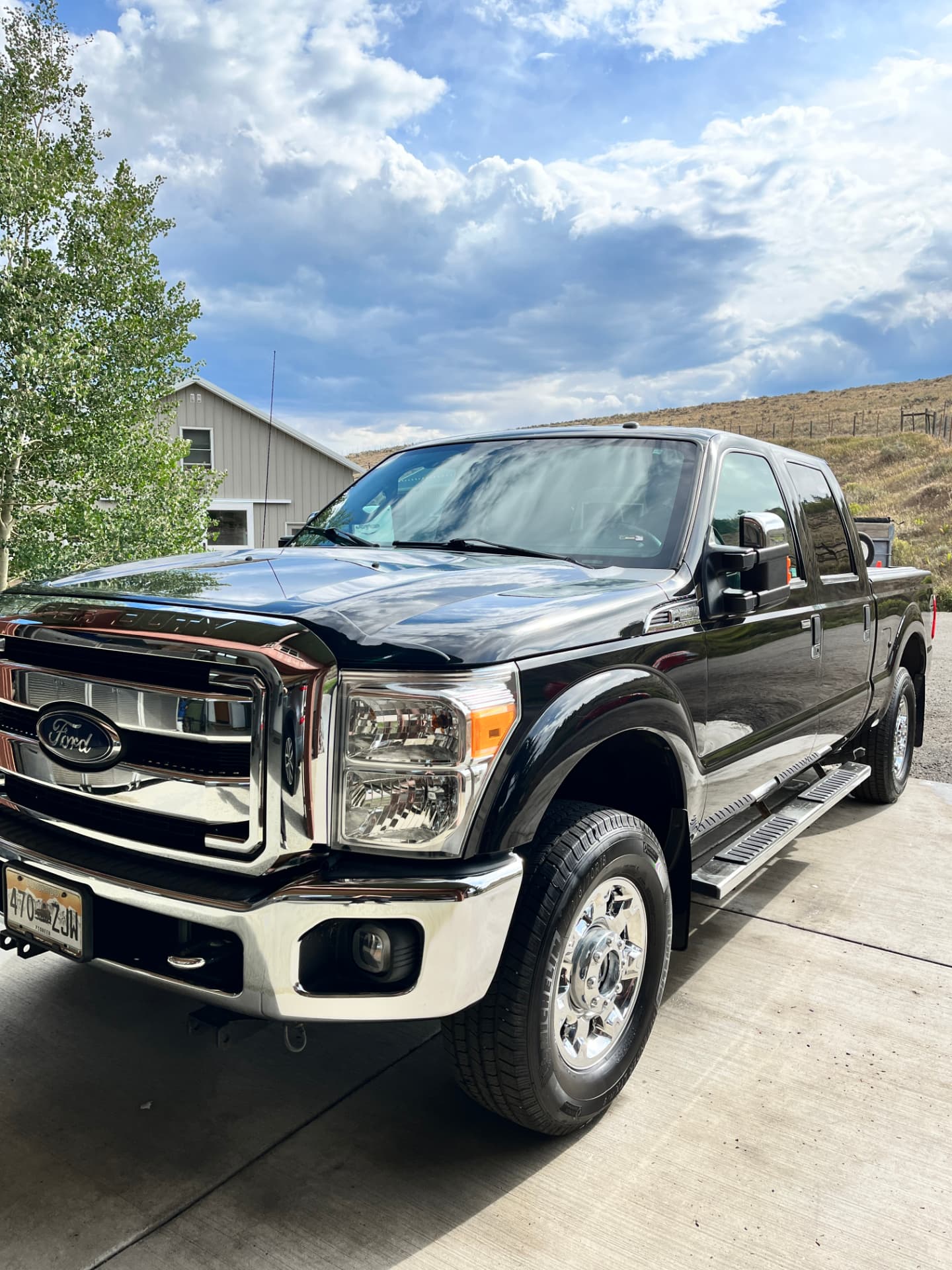 Detailed black Ford truck after a Vortan mobile detail
