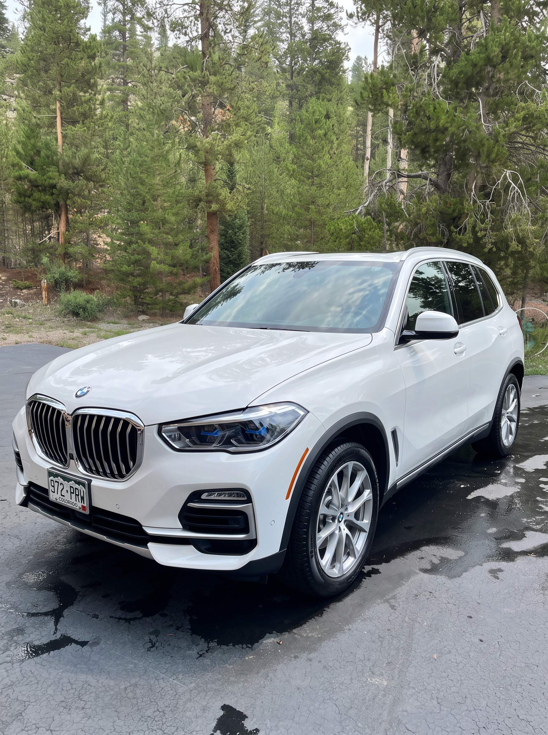 White BMW SUV freshly detailed by Vortan in Summit County